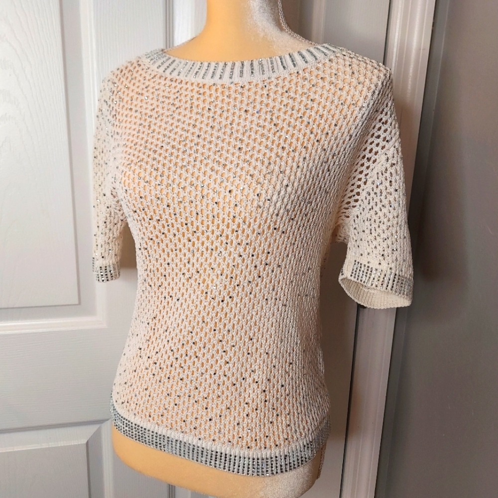 SOLD! White House Black Market crystal embellished sweater